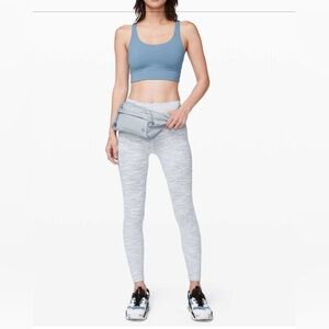 Lululemon Wunder Under High-Rise Tight 25" *Luxtreme Sheer Blue Chambray Size 10